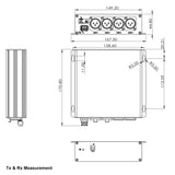 4 チャンネル AES/EBU バランスオーディオオーバーファイバーエクステンダー 500 メートル (MMF) /10Km (SMF)、AES3-1992 準拠