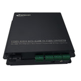 8 Kanäle/4 Kanäle, 1-Wege-Line-Level-Audio mit symmetrischem Signal über Glasfaser-Extender bis 20 km SMF oder 500 Meter MMF mit Standard-Anschlusskabeln