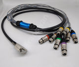 8-Ch Tally Output Breakout XLR Cable, DB15 Male To 8 x 3pin XLR Female,Tally Over Fiber Extender, Compatible with Blackmagic GPI and Tally Interface