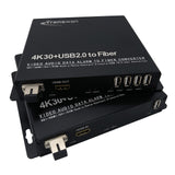 4K HDMI über 1 Glasfaser-Extender mit 4 Ports USB 2.0 Hub und 4K HDMI (4K @30Hz) auf 5 km SMF, erweitert den Touchscreen zur Steuerung des PCs