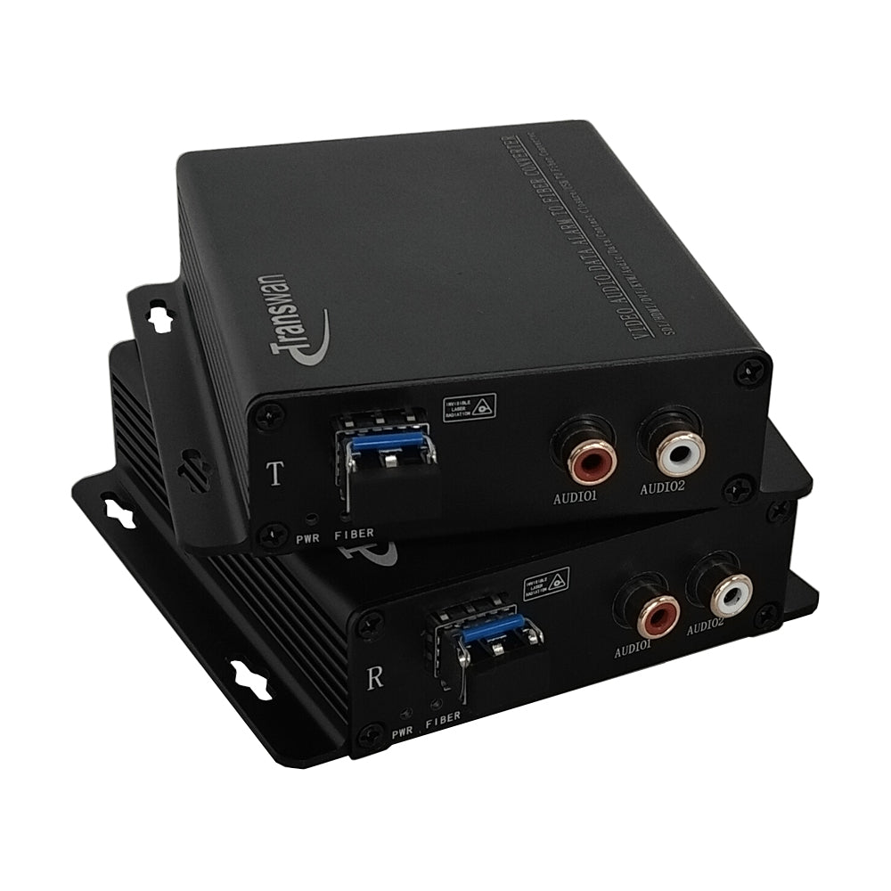 2 Ch RCA Audio over Fiber Extender RCA stereo Audio to Fiber 2 Ch RCA Audio over Fiber Extender RCA stereo Audio to Fiber