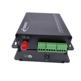 Serielle Daten (1 x RS 232 + 1 x RS 422 + 2 x RS 485) zu Glasfaser-Konverter über 20 km Singlemode-Glasfaser oder 2 km Multimode-Glasfaser, mit SFP-Modul