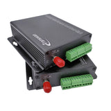 Serielle Daten (1 x RS 232 + 1 x RS 422 + 2 x RS 485) zu Glasfaser-Konverter über 20 km Singlemode-Glasfaser oder 2 km Multimode-Glasfaser, mit SFP-Modul