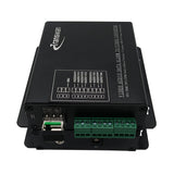 Serielle Daten (1 x RS 232 + 1 x RS 422 + 2 x RS 485) zu Glasfaser-Konverter über 20 km Singlemode-Glasfaser oder 2 km Multimode-Glasfaser, mit SFP-Modul