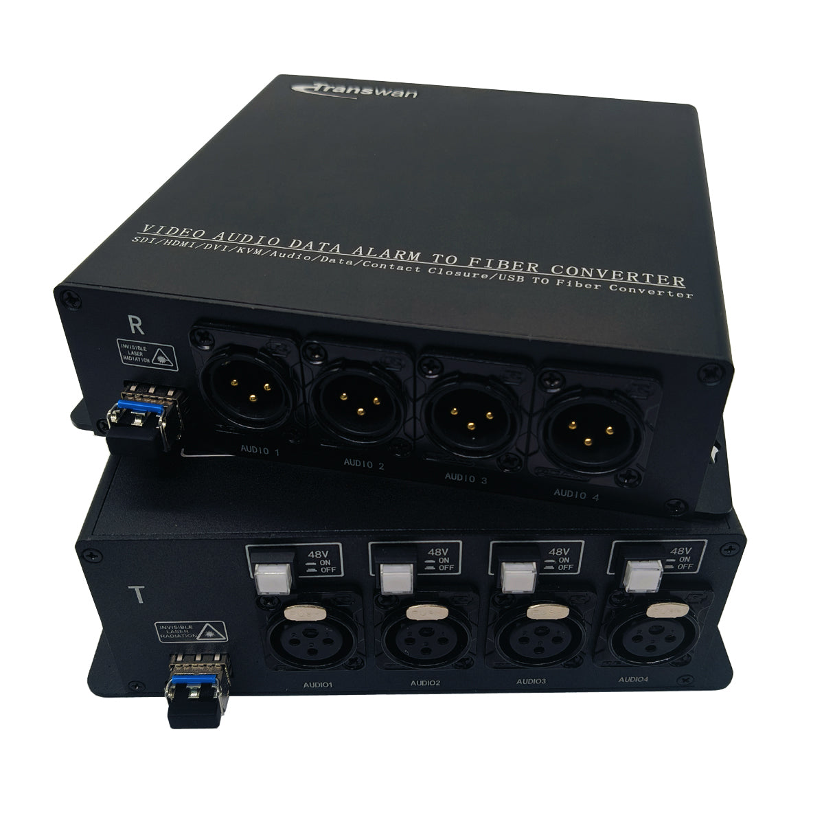 Convertisseur multimédia fibre optique XLR équilibré sur audio - émetteur et récepteur XLR