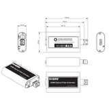 Mini 4K HDMI Over Fiber Extender to 10 Kilometers Over 1 SMF Fiber, 4K Uncompressed Signal  (4K @30Hz)