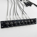 High-Density SMPTE Hybrid Fiber Patch Panel 8 x FMW-PUW Cables In OB Van & Studio Room