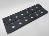 2U Flat Front Panel for SMPTE Hybrid Cables Connectors (FXW/EDW FMW/PUW) Same Hole & Screw Size as LEMO's
