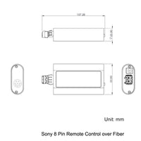 Sony Camera 8 Pin Remote Control RM-B150 to Fiber Converter over 0~10 Kilometers Single-mode Fiber