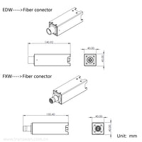 SMPTE Hybrid Alternative Connector Adapter Converts from 3K93C Connectors EDW/FXW to Neutrik 2 x LC Connector without Power