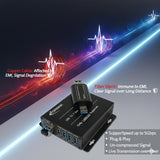 4 Ports USB 3.0 Hub to 250 Meters over Single-mode Fiber Optic Extender w/10 G SFP, Supports 5 Gbps Super-Speed