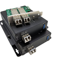 PCI-E-Karte zu 1 Port USB 3.0 Glasfaser-Extender über max. 250 Meter (820 Fuß) Singlemode-Glasfaser mit 10 Gbit/s SFP, Super Speed ​​bis zu 5 Gbit/s