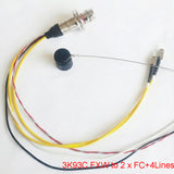 SMPTE311M 3K93C Connector FXW & EDW with Tails of 2 x Fiber Connector & 4 x Wires