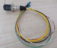 SMPTE311M 3K93C Connector FXW & EDW with Tails of 2 x Fiber Connector & 5 x Lines, 5 x Wires, the 5th GND (Green)
