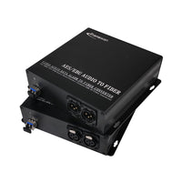 2-Kanal-AES/EBU-Konverter für symmetrisches Audio zu Glasfaser über 20 km (SMF), unterstützt 48 K/24 Bit, Konformität mit AES3-1992