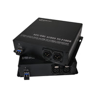2-Kanal-AES/EBU-Konverter für symmetrisches Audio zu Glasfaser über 20 km (SMF), unterstützt 48 K/24 Bit, Konformität mit AES3-1992