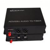 2 Ch AES/EBU Balanced Audio to Fiber Converter over 20Km (SMF), supports 48K/24bit,Compliance with AES3-1992
