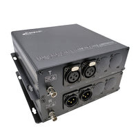 2-Kanal-AES/EBU-Konverter für symmetrisches Audio zu Glasfaser über 20 km (SMF), unterstützt 48 K/24 Bit, Konformität mit AES3-1992