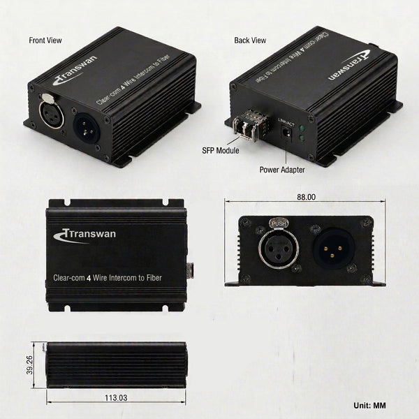 Wire Party Computer Clear-com 4-wire Party-line Intercom over fiber to 0~10 Kilometers ...