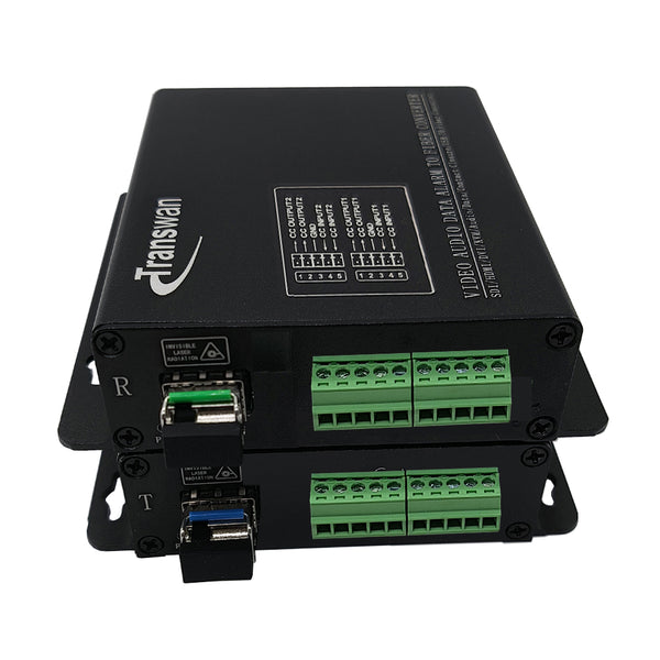 2 Ch Bi-directional (2 Way) Contact Closure over Fiber Extender over 2 Km MM Fiber or 20 Km SM Fiber wtih SFP Module