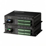 8 Ch 2 Way (Bi-directional) Dry Contact Closure to Fiber Converter over 2 Km MM Fiber or 20 Km SM Fiber with Hot Pluggable SFP