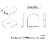 Panasonic Sony PTZ Camera Fiber Converter with 1 Ch 12G-SDI+1 Ch Genlock+1G Ethernet+Remote Power