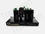 4-Channel 3G-SDI Fiber Optic Extender System with 4-Wire Intercom, Genlock, Timecode (TC/BB), 10/100M Ethernet