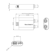 Genlock (CVBS/BB/Tri-Level) über Glasfaser-Extender mit Mini-Größe, mit Loopout