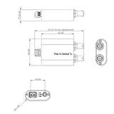 Genlock (CVBS/BB/Tri-Level) über Glasfaser-Extender mit Mini-Größe, mit Loopout