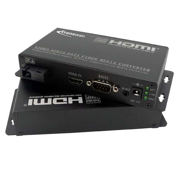 1080P HDMI Over Fiber Extender, HDMI & RS 232 & IR Fiber Optical Link, HDCP Compliance