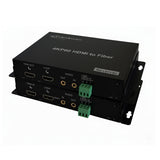 4K HDMI 2.0 多機能光ファイバーコンバーター (ループアウト付き 4K HDMI P60 ビデオ + 3.5 オーディオ + RS232 データ)