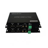 4K HDMI 2.0 多機能光ファイバーコンバーター (ループアウト付き 4K HDMI P60 ビデオ + 3.5 オーディオ + RS232 データ)