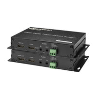 4K HDMI 2.0 Multifunktions-Glasfaserkonverter (4K HDMI P60-Video mit Loop-Out + 3,5 Audio + RS232-Daten)