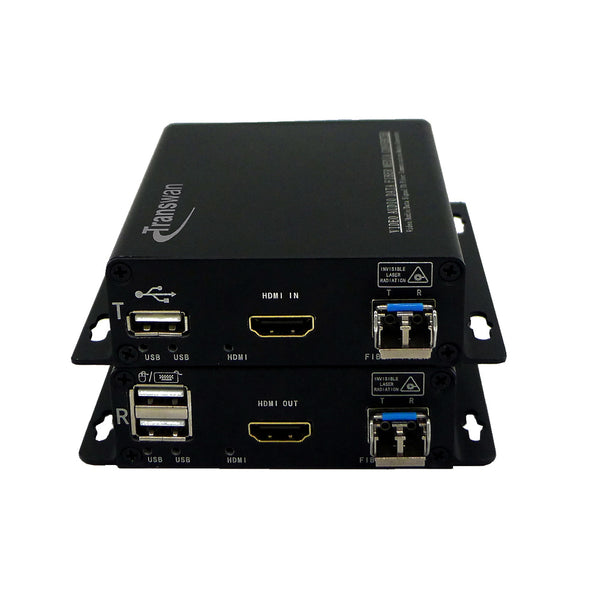 4K(UHD) HDMI Fibre Extender over 10 Kilometers SMF with Keyboard & Mouse, Support Un-compressed Signal (4K @30Hz), HDCP Compliance