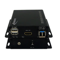 4K(UHD) HDMI Fibre Extender over 10 Kilometres SMF with Keyboard & Mouse, Support Un-compressed Signal (4K @30Hz), HDCP Compliance