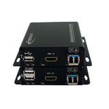 4K(UHD) HDMI Fibre Extender over 10 Kilometres SMF with Keyboard & Mouse, Support Un-compressed Signal (4K @30Hz), HDCP Compliance