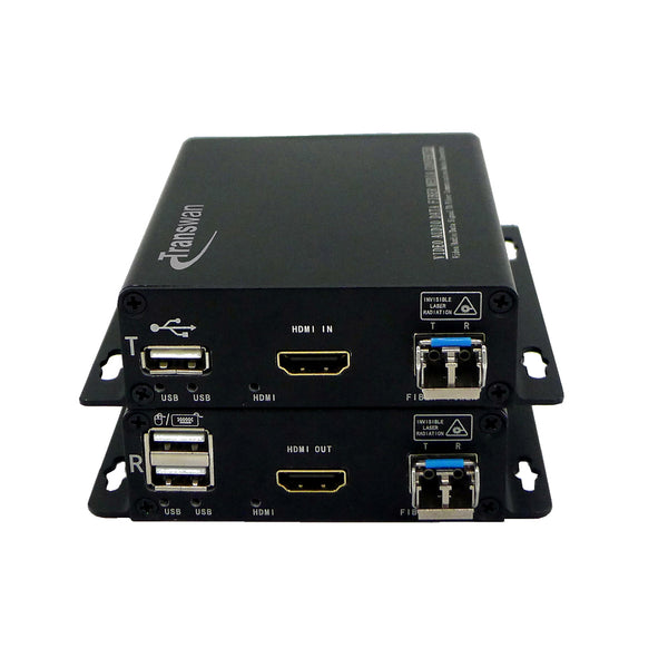 4K(UHD) HDMI Fibre Extender over 10 Kilometres SMF with Keyboard & Mouse, Support Un-compressed Signal (4K @30Hz), HDCP Compliance