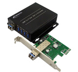 PCI-E Card to USB 3.0 Hub over Multi-mode Optic Fiber Extender, Compatible with USB 2.0/1.1