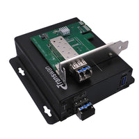PCI-E Card to USB 3.0 Hub over Multi-mode Optic Fiber Extender, Compatible with USB 2.0/1.1