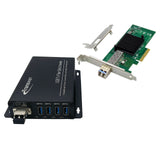 USB 3.2 Hub  to PCI-e Card Over Optic Fiber Extender 250 Meters, Compatible with USB 3.2 Gen 1x1/USB 3.1 Gen 1/USB 3.0/USB 2.0/USB 1.1, Support 3D Sanner
