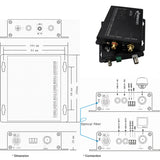 2 Ch RCA Audio & 1 Ch Contact Closure  & 1 Ch Analogue Video (NTSC/PAL/SECAM) Over Fiber Extender to 20 Km SM Fiber or 2Km MM Fiber