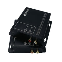 2 Channels RCA Audio Fiber Extender to 20 Km over SM Fiber / 2 Km MMF, RCA to Fiber Optic Converter, Supports 24 & 16-Bit Digitally Encoded