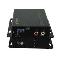 2 Channels RCA Audio Fiber Extender to 20 Km over SM Fiber / 2 Km MMF, RCA to Fiber Optic Converter, Supports 24 & 16-Bit Digitally Encoded