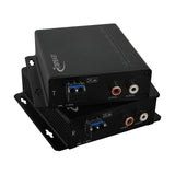 2 Channels RCA Audio Fiber Extender to 20 Km over SM Fiber / 2 Km MMF, RCA to Fiber Optic Converter, Supports 24 & 16-Bit Digitally Encoded