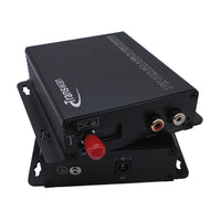 2 Channels RCA Audio Fiber Extender to 20 Km over SM Fiber / 2 Km MMF, RCA to Fiber Optic Converter, Supports 24 & 16-Bit Digitally Encoded