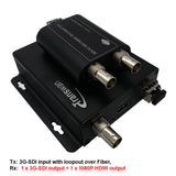 3G-SDI Over Fiber Extender to 10 Km, Receiver with 1 Ch SDI & 1 Ch HDMI Output,Supports SMPTE 424M