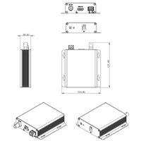10 Km までのファイバーエクステンダー、1 チャンネル SDI および 1 チャンネル HDMI 出力を備えたレシーバー、SMPTE 424M をサポートする 3G-SDI