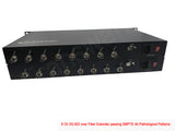 8/16 Ch x 3G/HD/SD-SDI Over Fiber Extender to 10Km with SMPTE 3K93K Connector