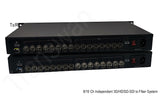 8/16 Ch x 3G/HD/SD-SDI Over Fiber Extender to 10Km with SMPTE 3K93K Connector