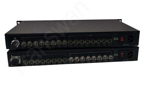 8/16 Ch x 3G/HD/SD-SDI Over Fiber Extender to 10Km with SMPTE 3K93K Connector
